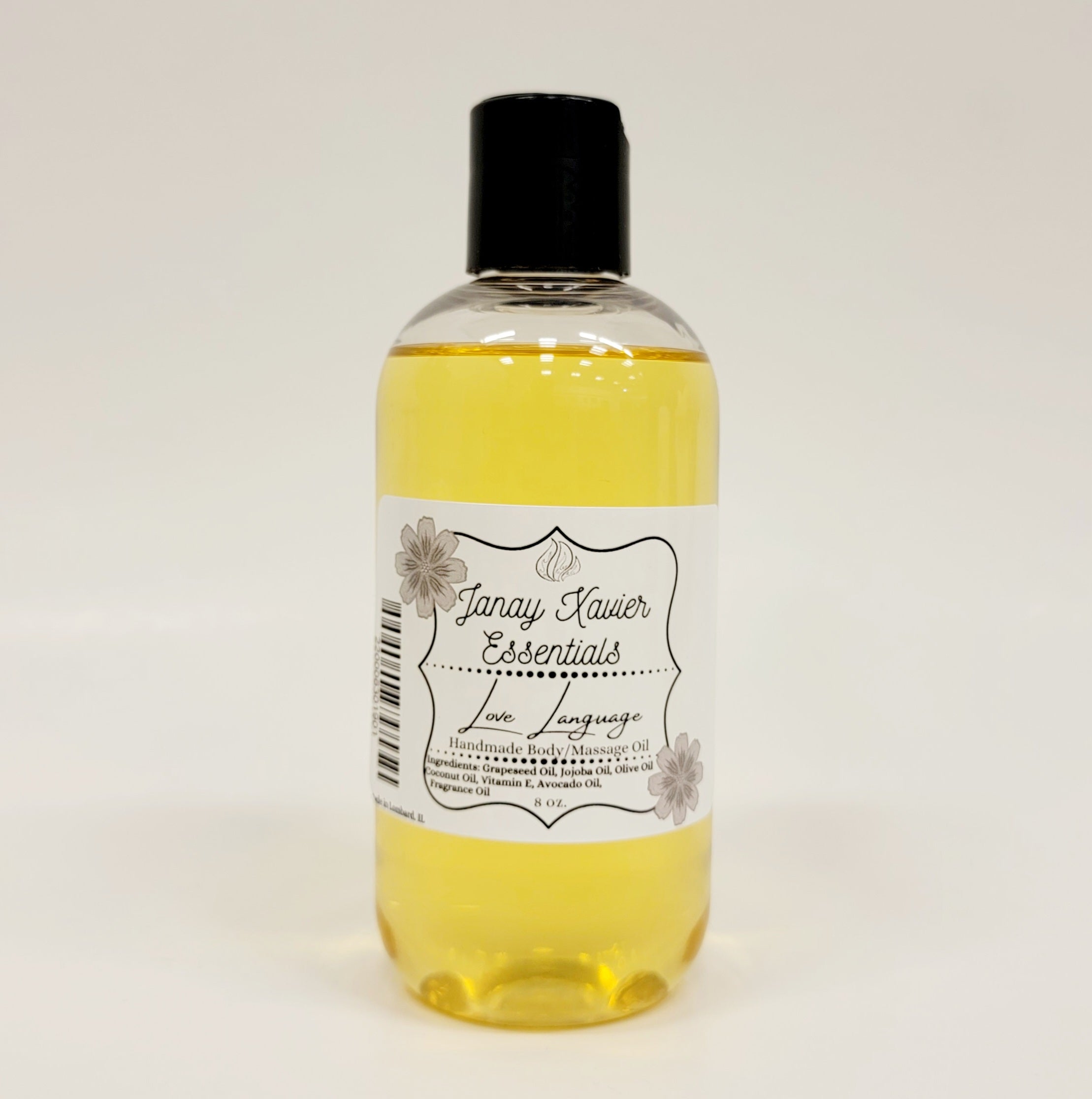 Love Language 8oz Massage Oil | Janay Xavier Essentials